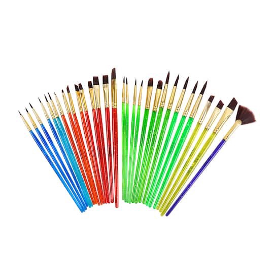 slide 1 of 4, Multi-Purpose 30 Piece Synthetic Brush Set By Craft Smart, 30 ct