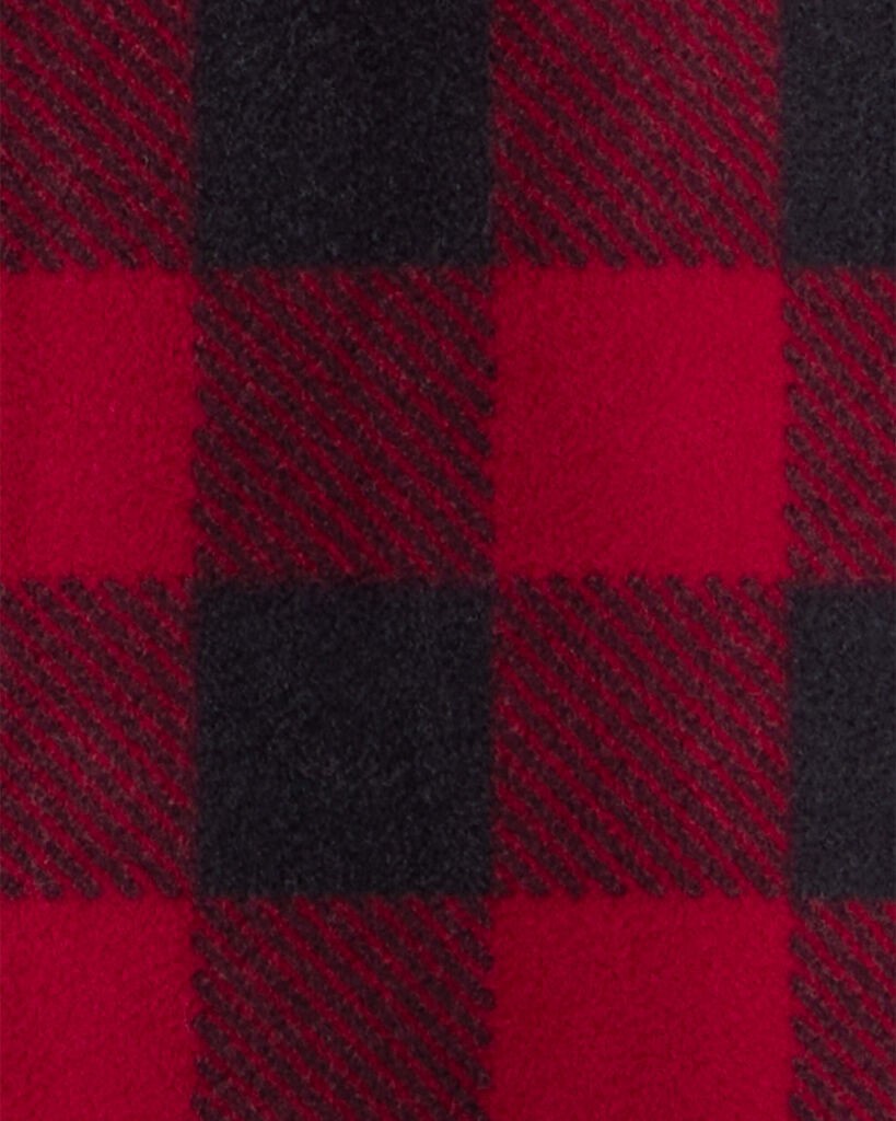 slide 2 of 3, Carter's Carters Baby Checkered Print Loose Fit Long-Sleeve Wearable Blanket Red/Black 0-3M, 1 ct