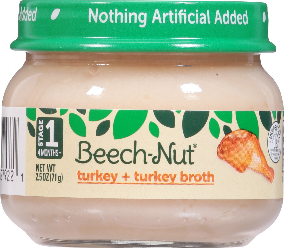 slide 6 of 9, Beech-Nut Stage 1 (4 Months+) Turkey + Turkey Broth 2.5 oz, 2.5 oz