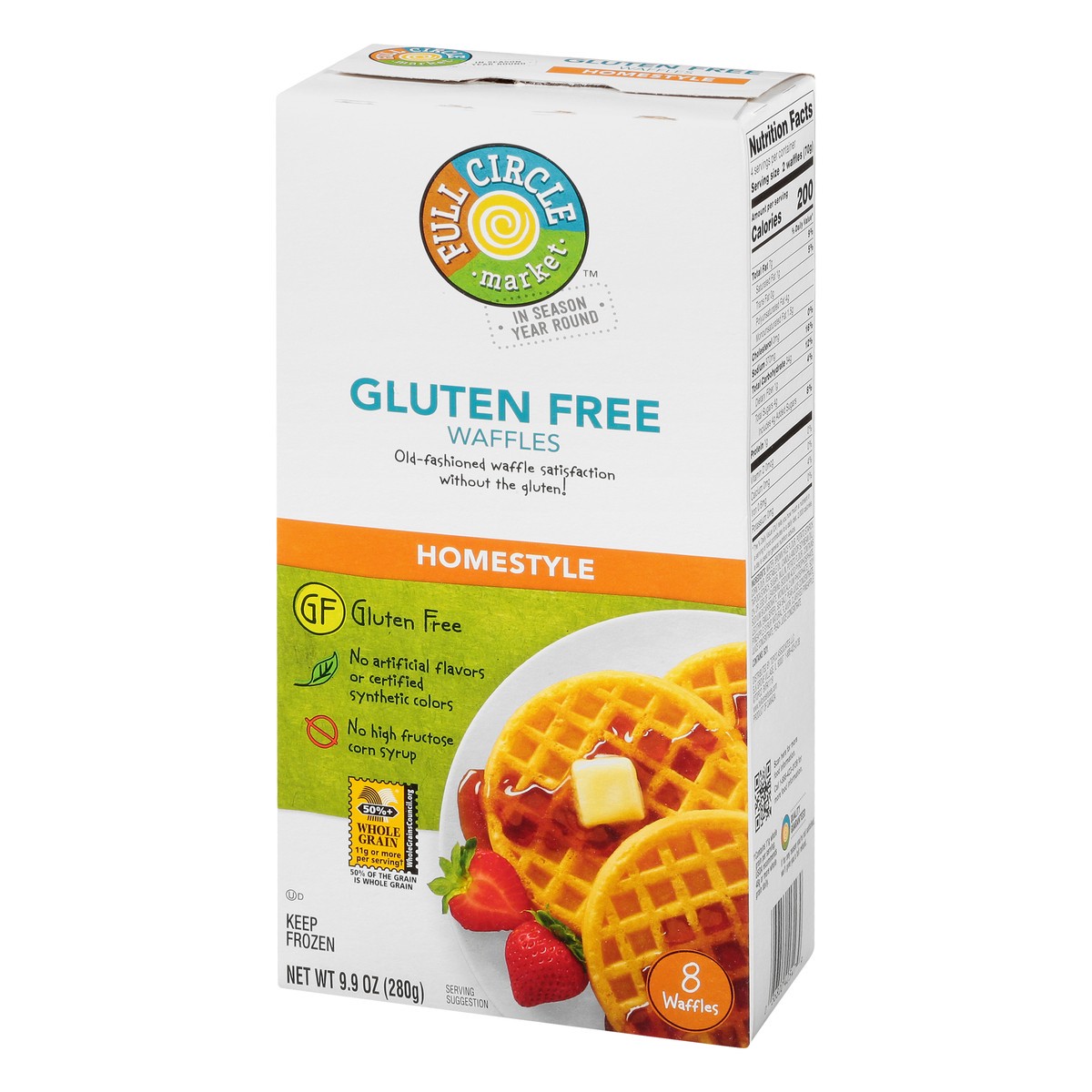 slide 11 of 13, Full Circle Market Gluten Free Homestyle Waffles 8 8 ea Box, 8 ct