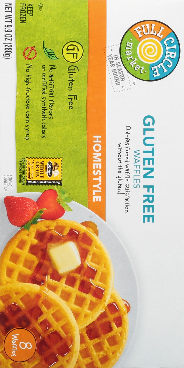 slide 2 of 13, Full Circle Market Gluten Free Homestyle Waffles 8 8 ea Box, 8 ct