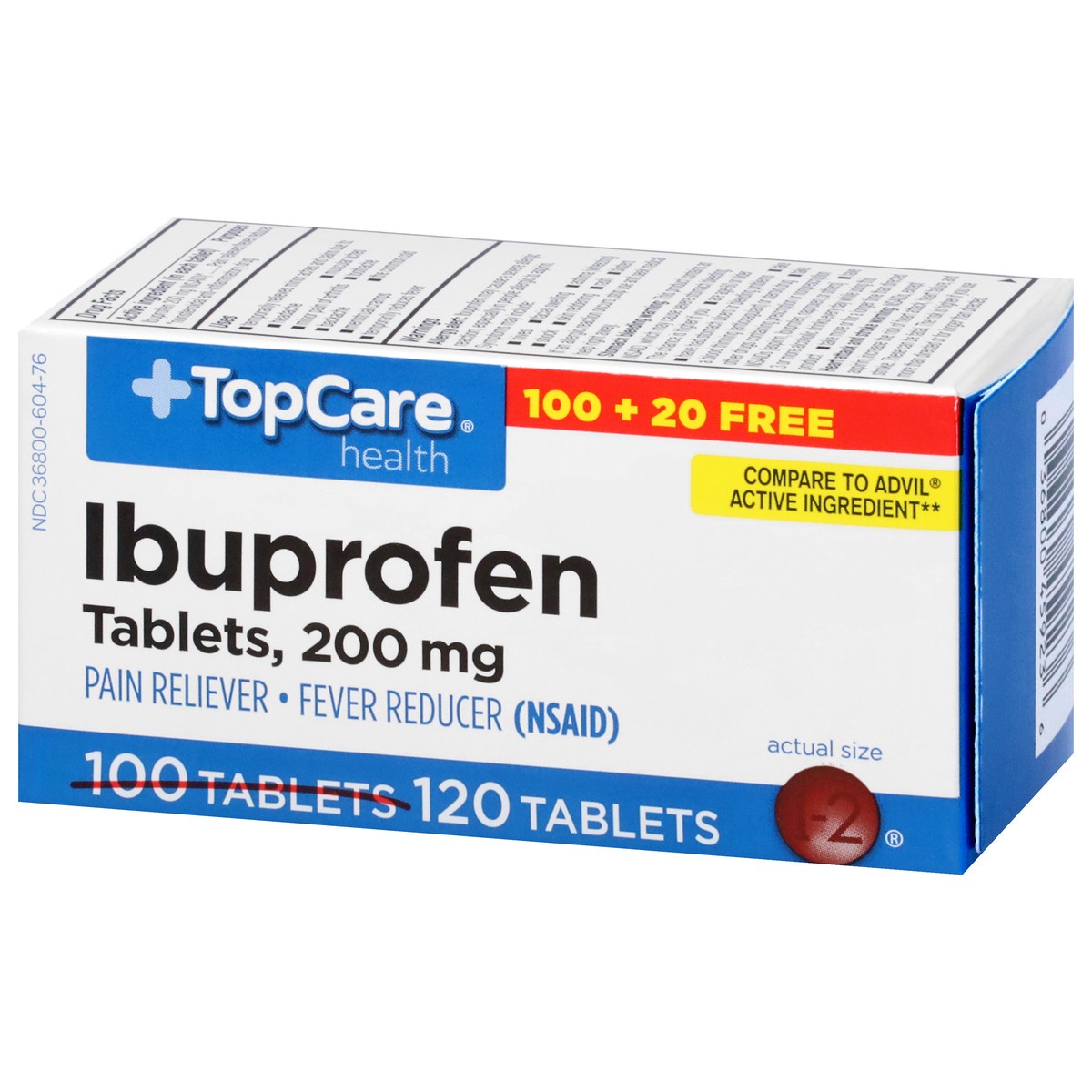 slide 6 of 9, Topcare Ibuprofen Bonus, 120 ct