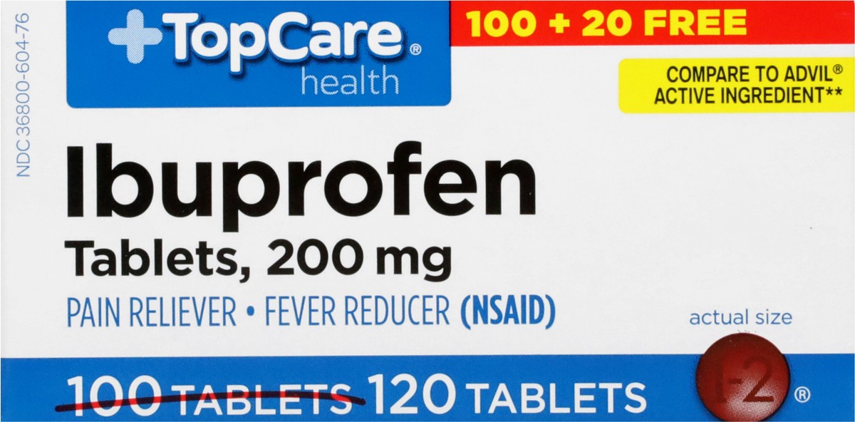 slide 5 of 9, Topcare Ibuprofen Bonus, 120 ct
