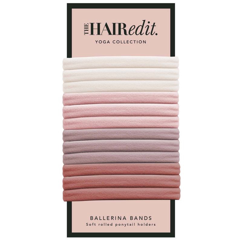 slide 2 of 7, The Hair Edit Ballerina Fabric Hair Ties – Multicolor – 12pk, 12 ct