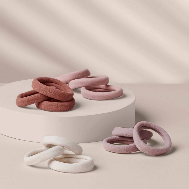 slide 6 of 7, The Hair Edit Ballerina Fabric Hair Ties – Multicolor – 12pk, 12 ct