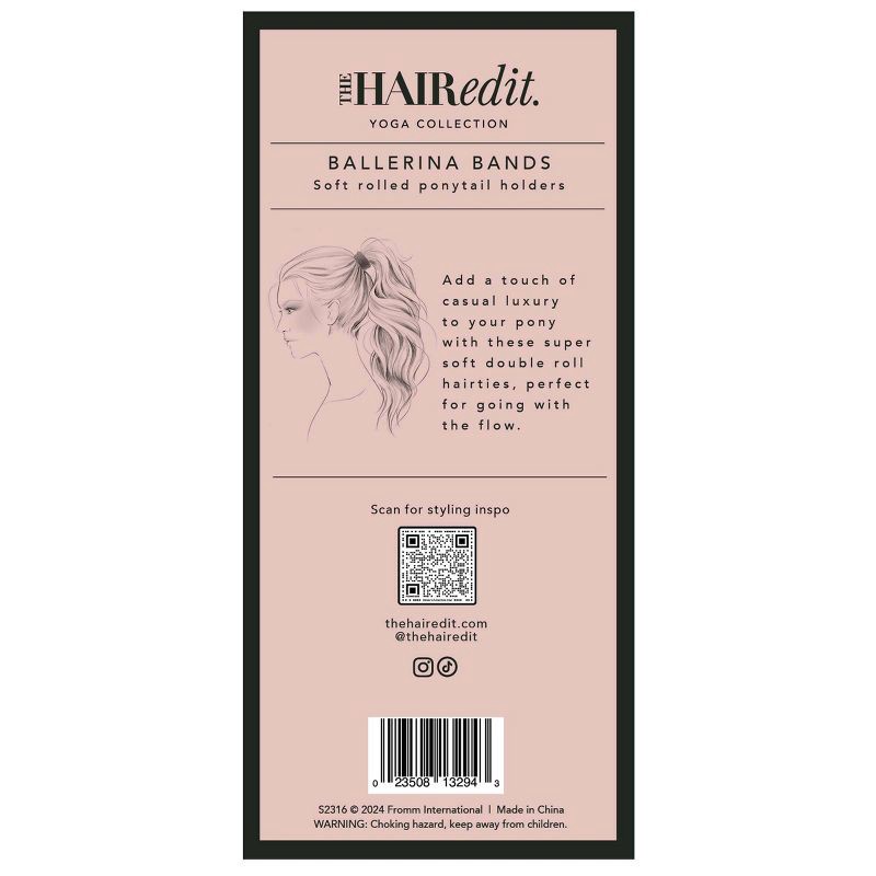 slide 7 of 7, The Hair Edit Ballerina Fabric Hair Ties – Multicolor – 12pk, 12 ct