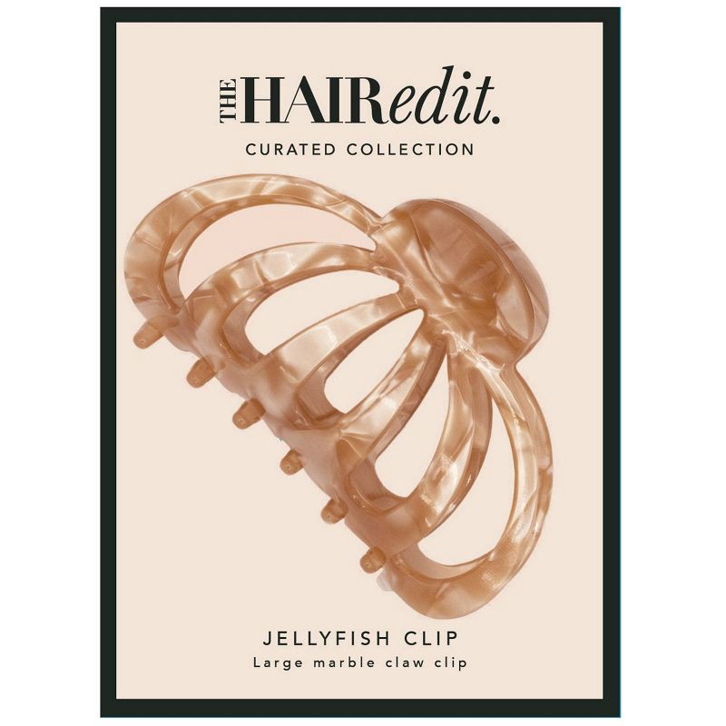 slide 2 of 7, The Hair Edit Jellyfish Clip - Latte, 1 ct
