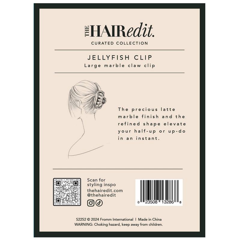 slide 7 of 7, The Hair Edit Jellyfish Clip - Latte, 1 ct