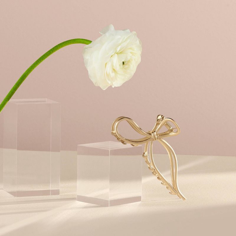 slide 5 of 6, The Hair Edit Gilded Bow Clip, 1 ct