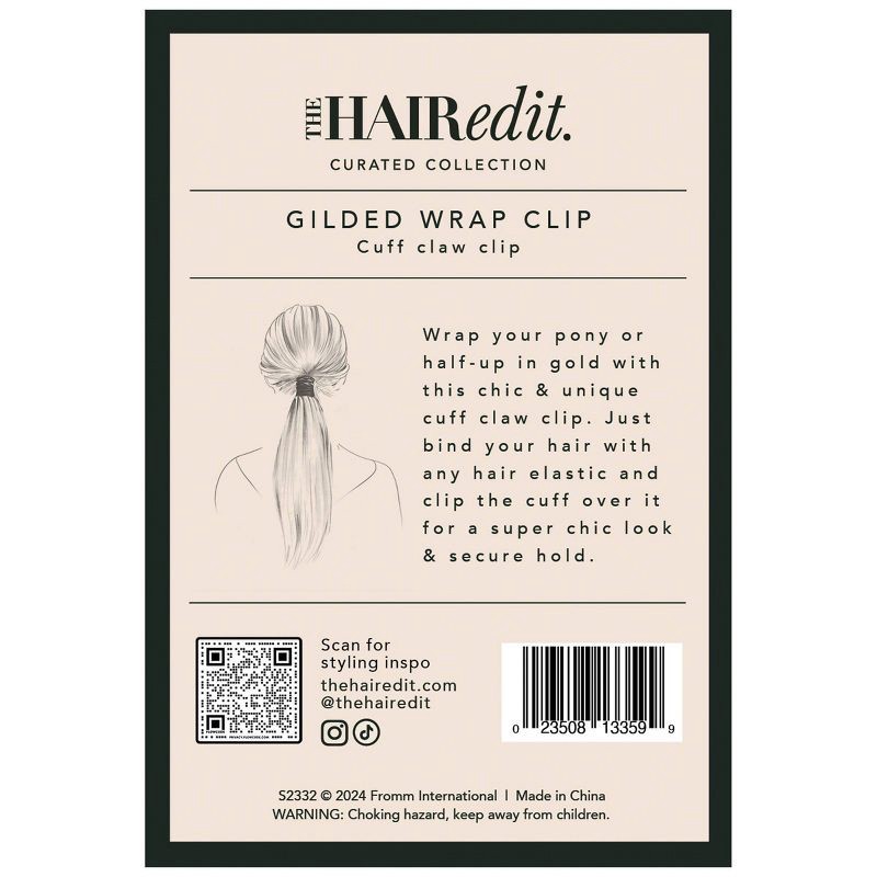 slide 8 of 8, The Hair Edit Gilded Wrap Clip, 1 ct
