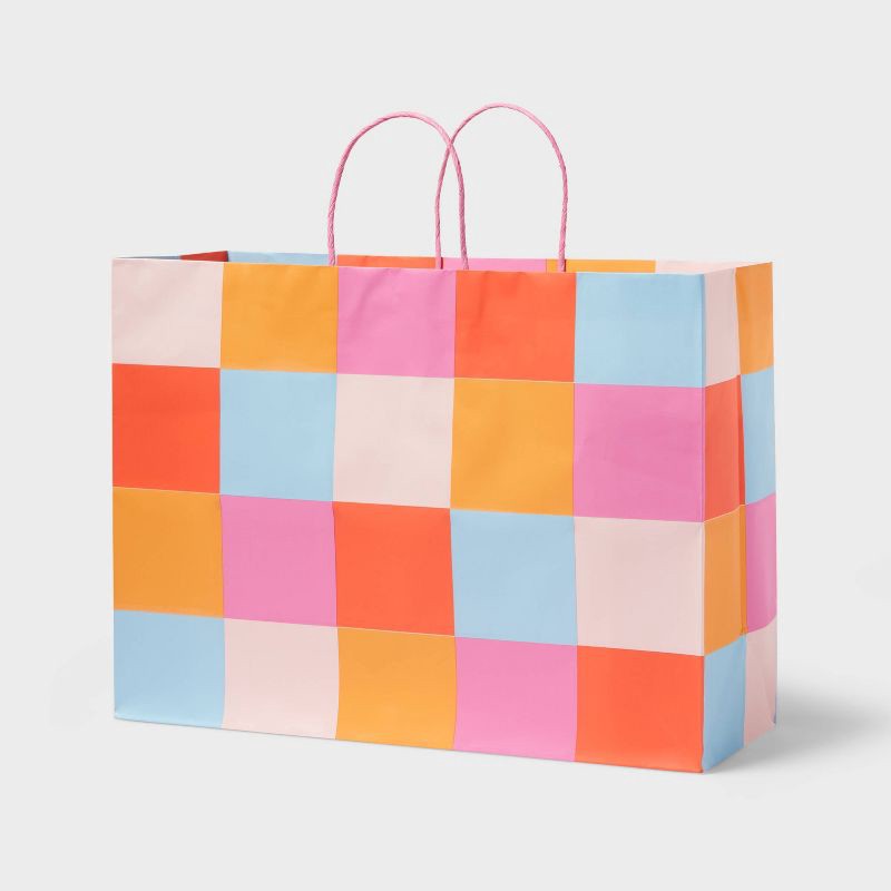 slide 1 of 3, 6" XL Vogue Bag Chessboard Gusset - Spritz™, 1 ct