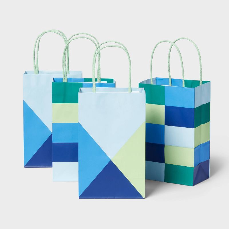 slide 1 of 3, 4pk Jr Tote Bag Blue - Spritz™, 4 ct