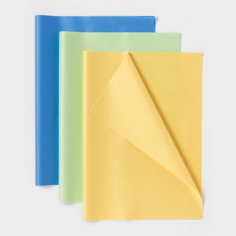 slide 1 of 3, 20ct Banded Tissue Blue/Green/Yellow - Spritz™, 20 ct
