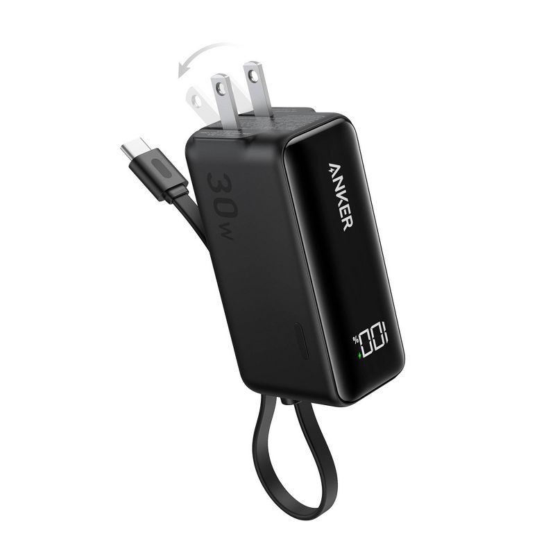 slide 2 of 6, Anker 5000mAh 30W Fusion Power Bank - Black: Rechargeable, Single Output, 0.25 lbs, 0.25 lb