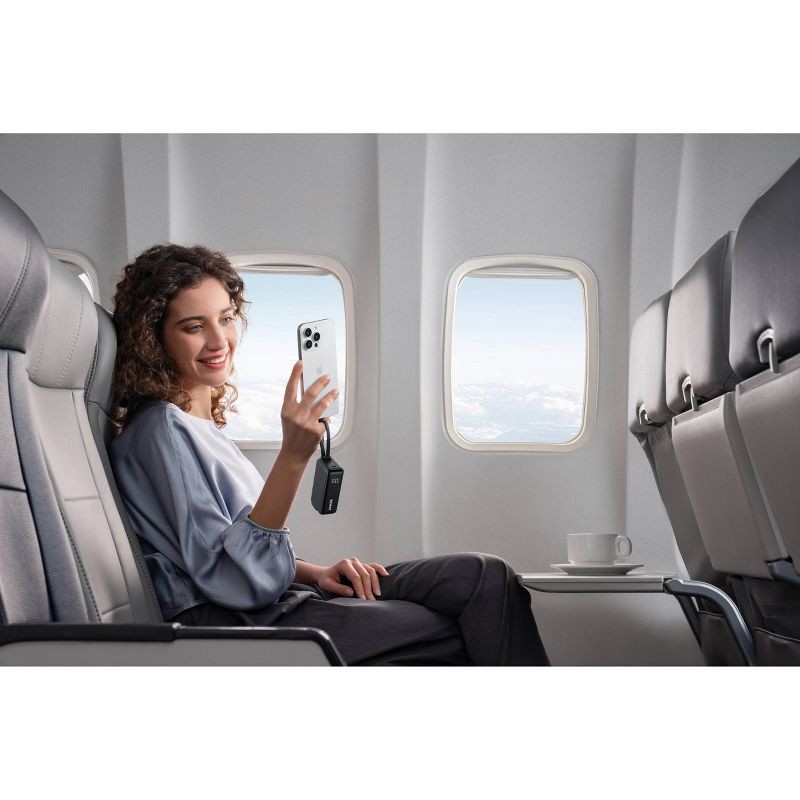 slide 4 of 6, Anker 5000mAh 30W Fusion Power Bank - Black: Rechargeable, Single Output, 0.25 lbs, 0.25 lb