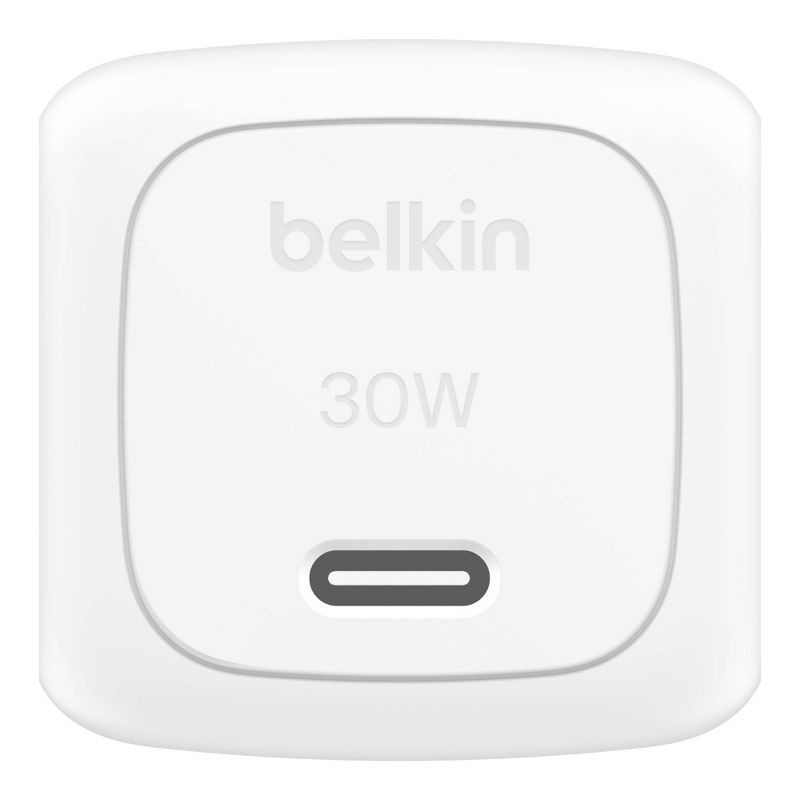 slide 9 of 10, Belkin 30W USB-C Wall Charger - White: Quick Charge, Compatible with Apple & Samsung, 1 ct