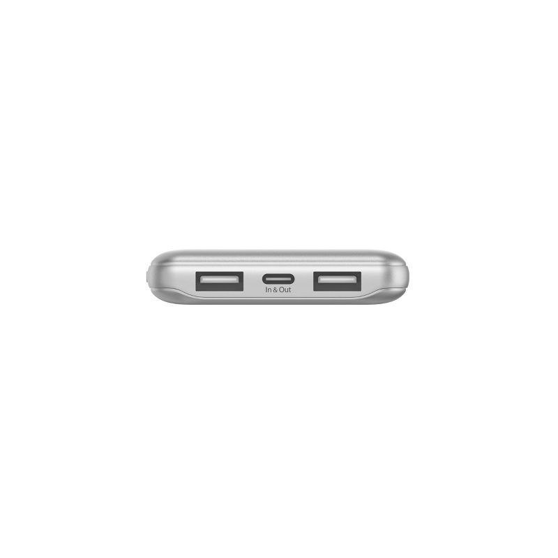 slide 3 of 5, Belkin 10000mAh Power Bank 15W USB-A + USB-C - Silver, 1 ct