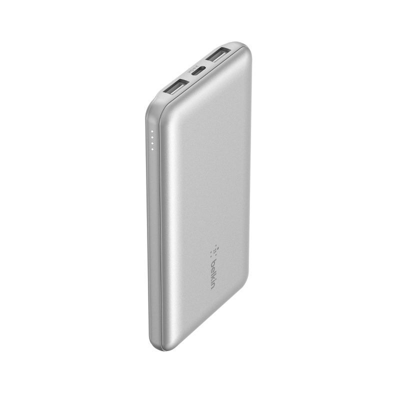 slide 4 of 5, Belkin 10000mAh Power Bank 15W USB-A + USB-C - Silver, 1 ct