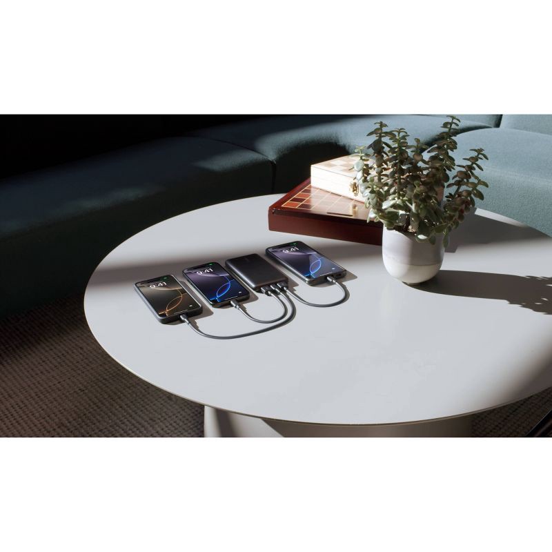 slide 8 of 8, Belkin 10000mAh Power Bank 15W USB-A + USB-C - Silver, 1 ct