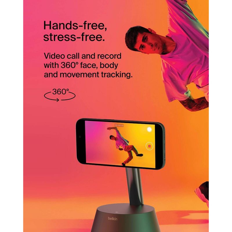 slide 2 of 9, Belkin Auto Tracking Stand Pro with DockKit – Black., 1 ct