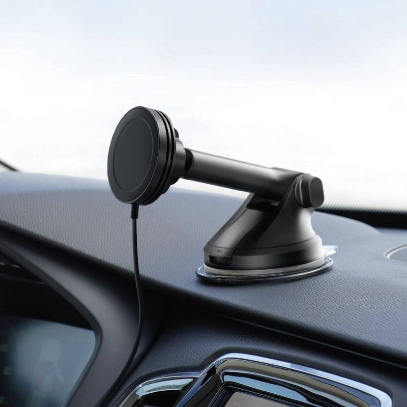 slide 2 of 3, iOttie Velox Mini Qi2 Wireless Dash & Windshield Car Phone Mount - Black: USB-C Car Accessories, 1 ct