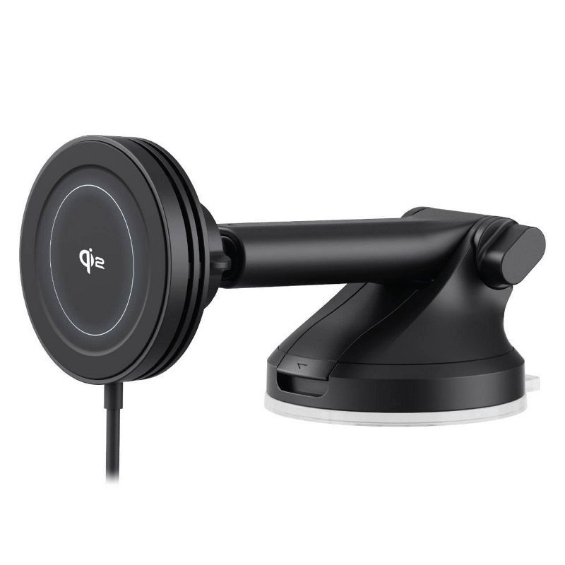 slide 1 of 3, iOttie Velox Mini Qi2 Wireless Dash & Windshield Car Phone Mount - Black: USB-C Car Accessories, 1 ct