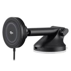iOttie Velox Mini Qi2 Wireless Dash & Windshield Car Phone Mount - Black: USB-C Car Accessories