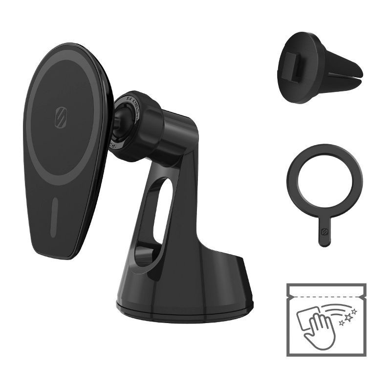 slide 4 of 7, Scosche MagicMount Pro MS 3-in-1 Window/Dash Car Mount with MagSafe Compatible Ring - Black, 1 ct