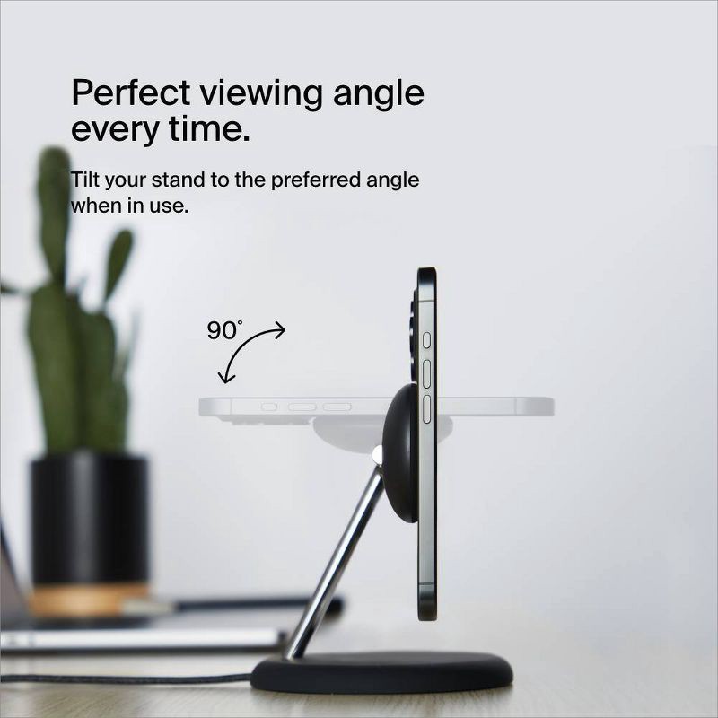 slide 6 of 11, Belkin Qi2 3-in-1 Wireless Charging Stand - Black, 1 ct