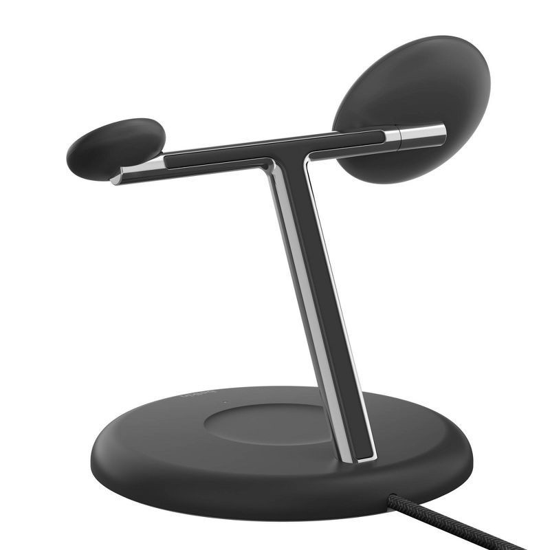 slide 10 of 11, Belkin Qi2 3-in-1 Wireless Charging Stand - Black, 1 ct