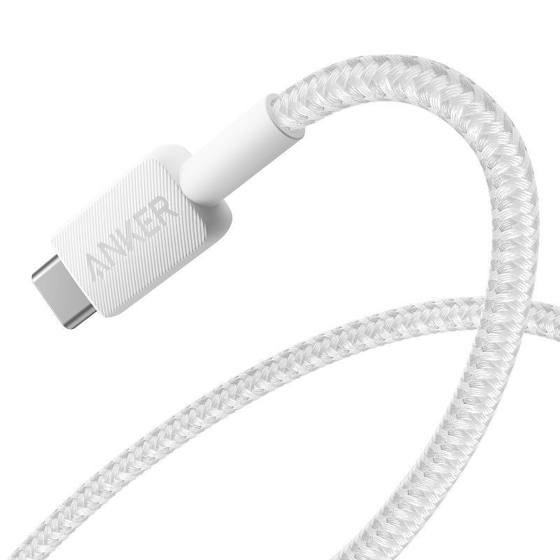 slide 2 of 3, Anker 322 6' USB-A to USB-C Braided Cable - White Iteration: Male-To-Male, 0.09 lb, 0.09 lb