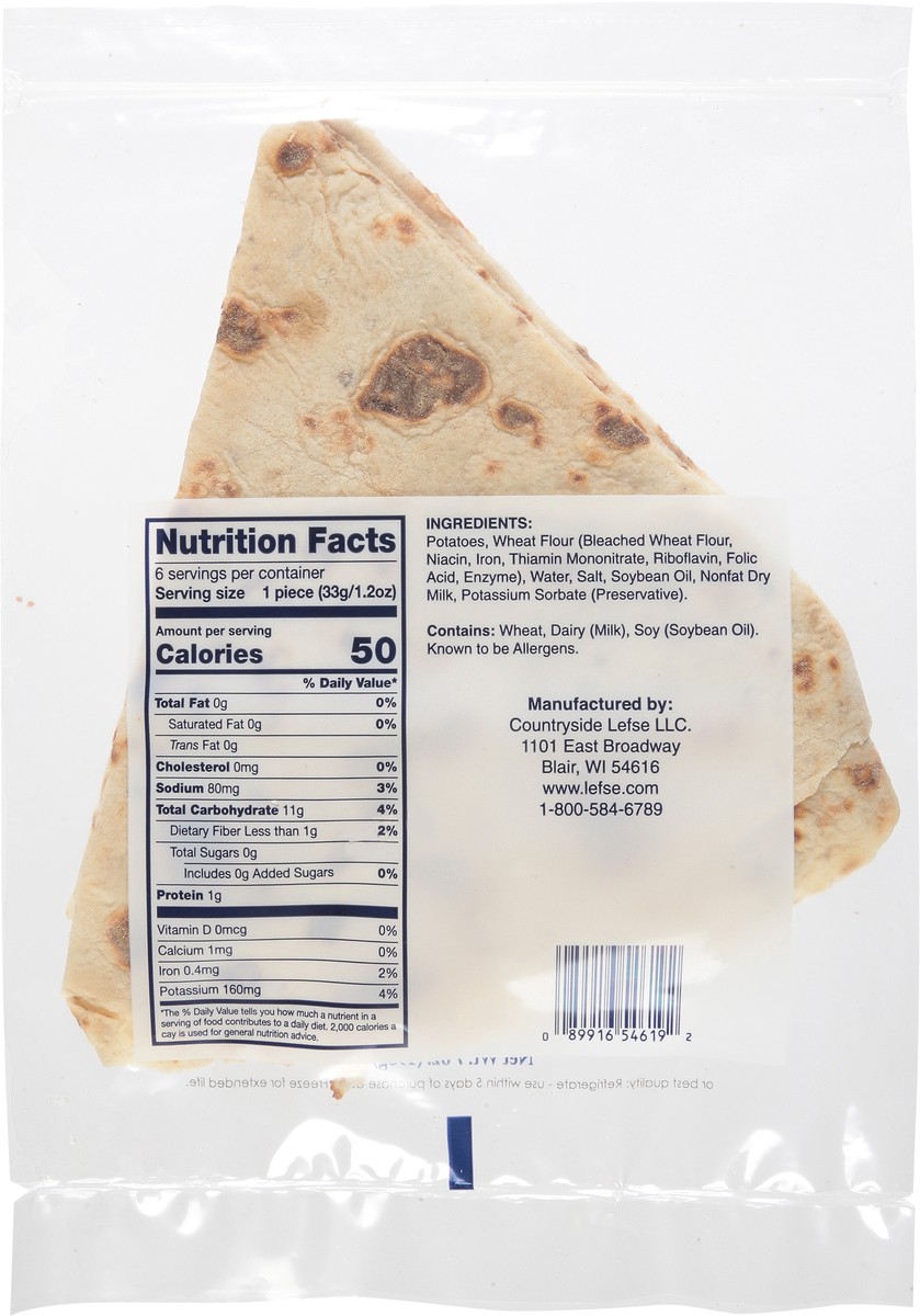slide 4 of 13, Lefse Russet Potatoes Flatbreads 6 ea, 6 ct