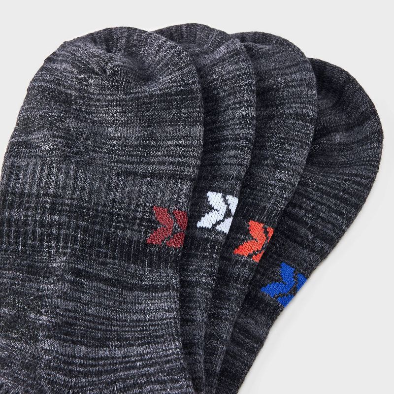 slide 3 of 3, Men's Striped Random Feed Socks 6+1pk - All in Motion™ 6-12: Recycled Polyester, Flat Seams, Knit, 1 ct