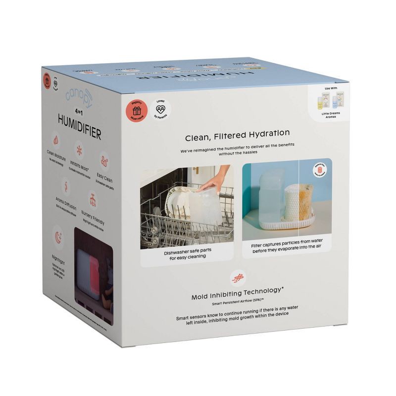 slide 17 of 17, Canopy 4-in-1 Dishwasher Safe and Mold Inhibiting Humidifier - White, 1 ct