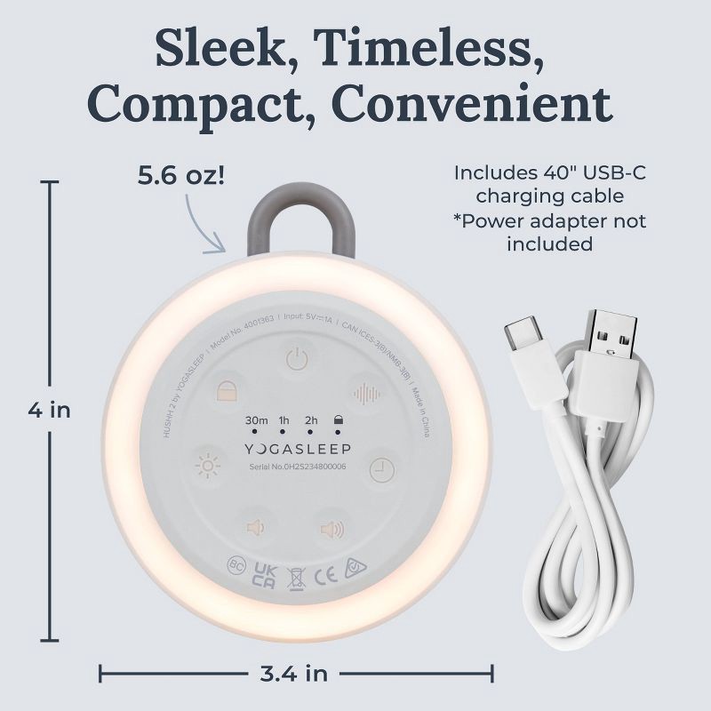 slide 7 of 9, Yogasleep Hushh 2 Sound Machine, 1 ct