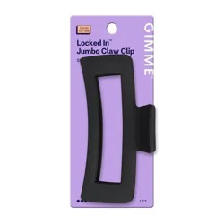 Gimme Beauty Locked In Jumbo Claw Clip for Thick Hair - Black: Securing Hair, All Hair Types, Recycled ABS, 1 Piece