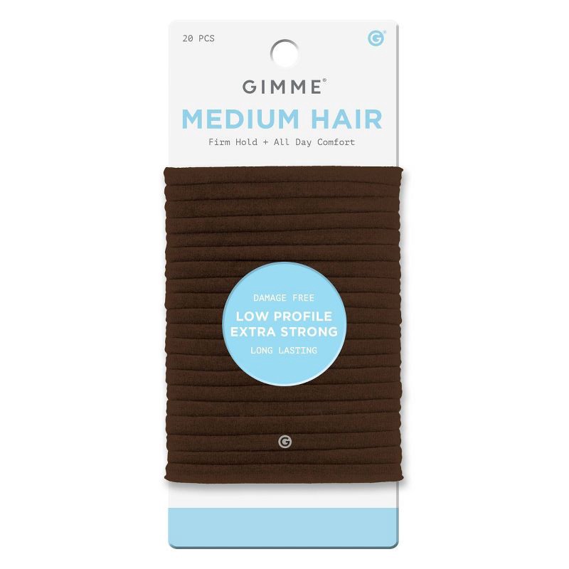 slide 1 of 4, Gimme Beauty Low Profile Hair Band - Brown - 20pk, 20 ct