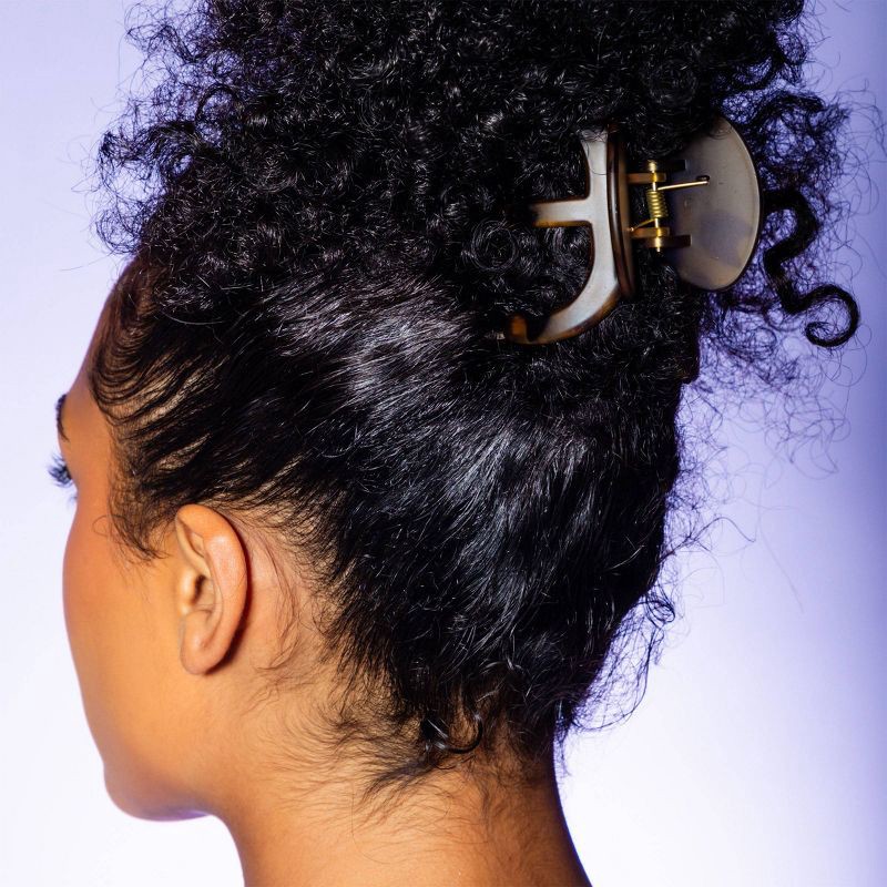 slide 4 of 7, Gimme Beauty Thick Curly Claw Clips - Black/Tortoise - 2pc, 2 ct