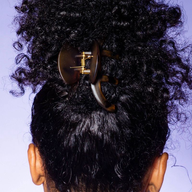slide 6 of 7, Gimme Beauty Thick Curly Claw Clips - Black/Tortoise - 2pc, 2 ct