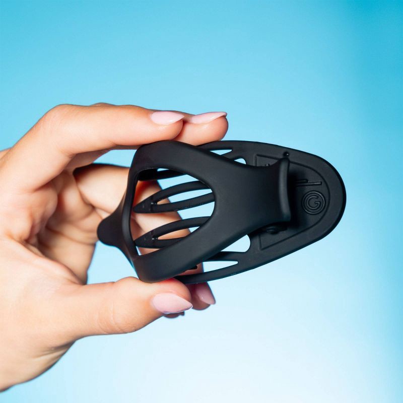 slide 5 of 8, Gimme Beauty Medium Oval Lay-Flat Claw Clip - Black/Tortoise - 2pc, 2 ct