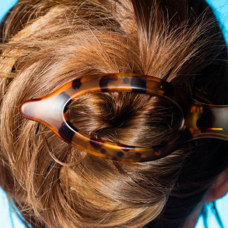 slide 6 of 8, Gimme Beauty Medium Oval Lay-Flat Claw Clip - Black/Tortoise - 2pc, 2 ct