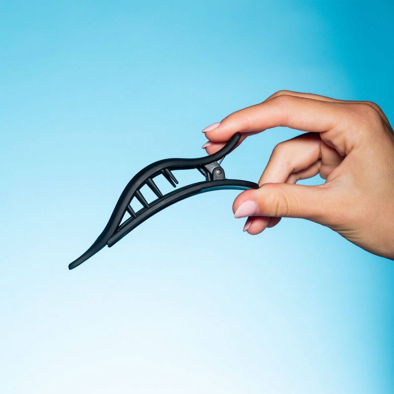 slide 7 of 8, Gimme Beauty Medium Oval Lay-Flat Claw Clip - Black/Tortoise - 2pc, 2 ct