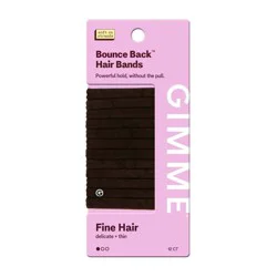 Gimme Beauty Bounce Back Hair Bands for Fine Hair - Dark Brown - 12ct