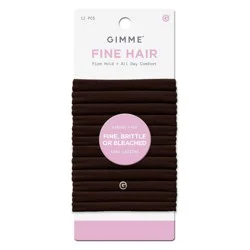Gimme Beauty Fine Hair Band - Dark Brown - 12pk