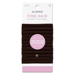 Gimme Beauty Fine Hair Band - Dark Brown - 12pk