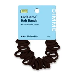 Gimme Beauty End Game Braid Hair Bands for Medium Hair - Dark Brown - 25ct: Securing Hair, Elastic