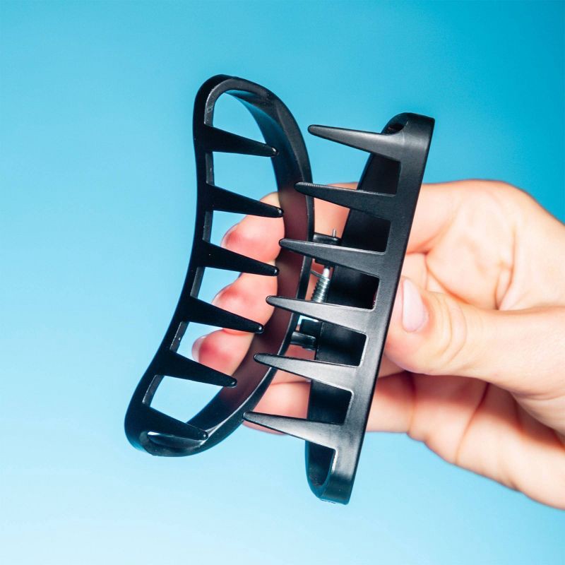 slide 2 of 8, Gimme Beauty Medium Minimal Oval Claw Clip - Black/Tortoise - 2pc, 2 ct