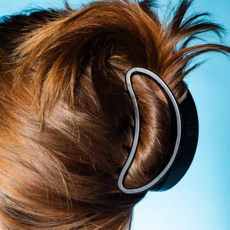 slide 4 of 8, Gimme Beauty Medium Minimal Oval Claw Clip - Black/Tortoise - 2pc, 2 ct