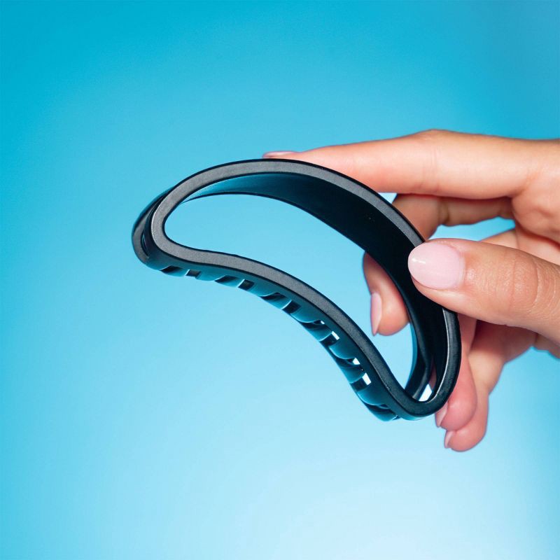 slide 8 of 8, Gimme Beauty Medium Minimal Oval Claw Clip - Black/Tortoise - 2pc, 2 ct