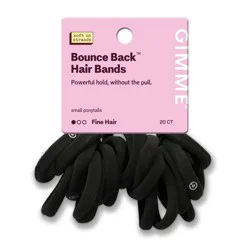 Gimme Beauty Bounce Back Small Hair Bands for Fine Hair - Black - 20ct: Nylon, Spandex, Securing Hair